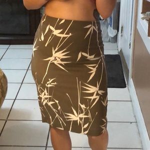 High waisted tropical skirt